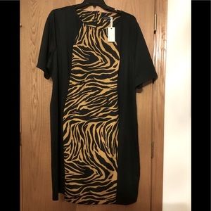 Beautiful animal print midi dress.